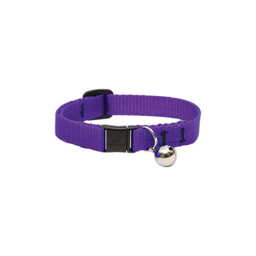 Lupine Pet 42527 Collar Basic Solids Purple Purple Nylon Cat Purple