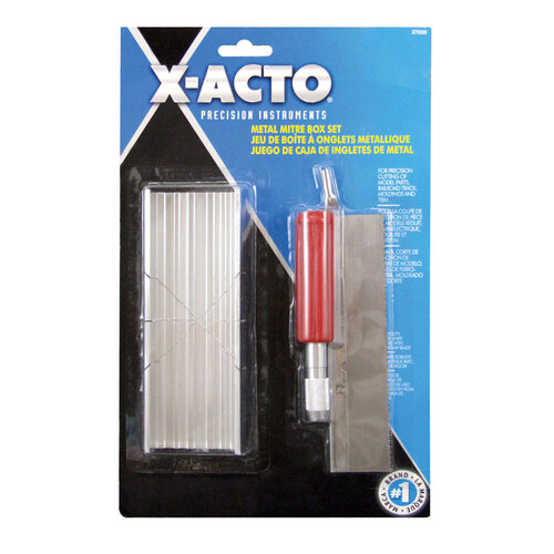 XActo X75320 Mitre Box Set Miter Box 6" Carded Brown