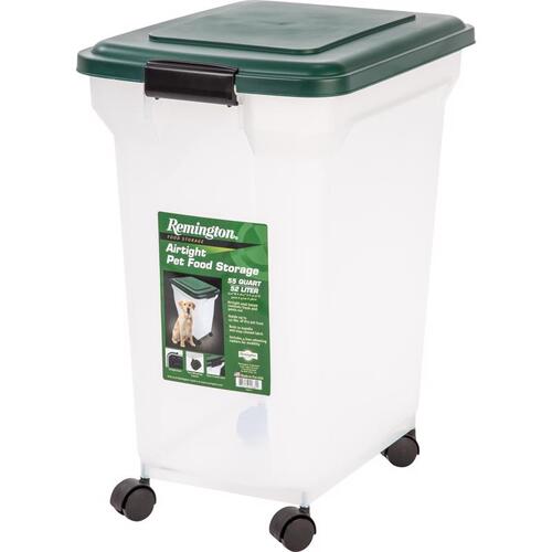 Remington 296002 Pet Food Container Green Plastic 55 qt For All Animals Green