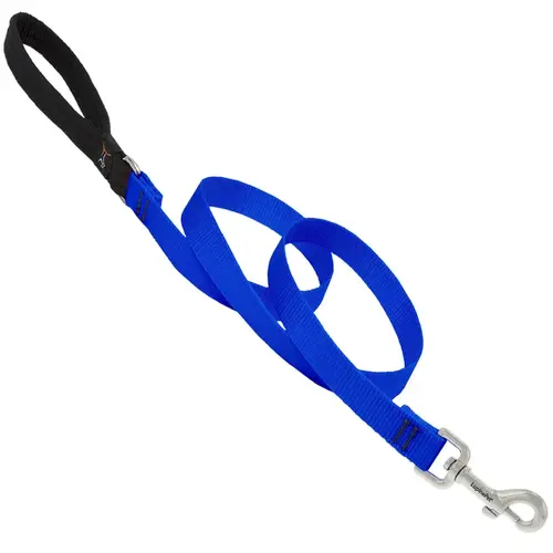 Leash Basic Solids Blue Blue Nylon Dog Blue