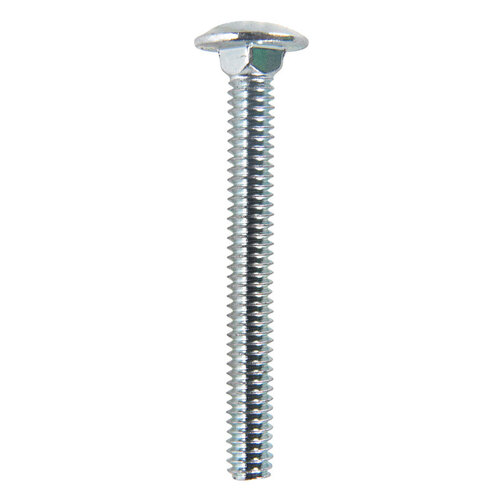 Carriage Bolt 1/4" X 2-1/4" L Zinc-Plated Steel Zinc-Plated