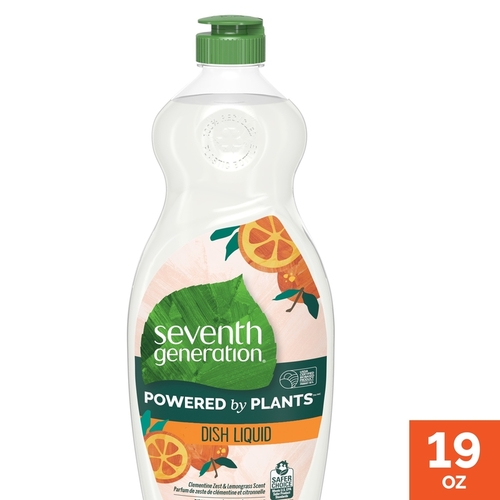 SEVENTH GENERATION 68406239 Dish Soap Clementine Zest & Lemongrass Scent Liquid 19 oz