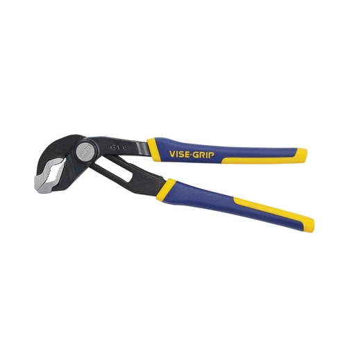 Groove Lock Plier, 6 in OAL, 1-1/8 in Jaw Opening, Blue/Yellow Handle, Cushion-Grip Handle, 1-1/4 in L Jaw