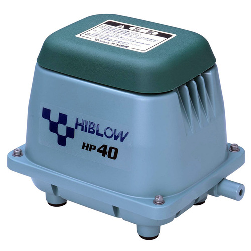 Hiblow HP-40-0110 Septic Air Pump HP 40 0.05 HP 634 gph Aluminum Switchless