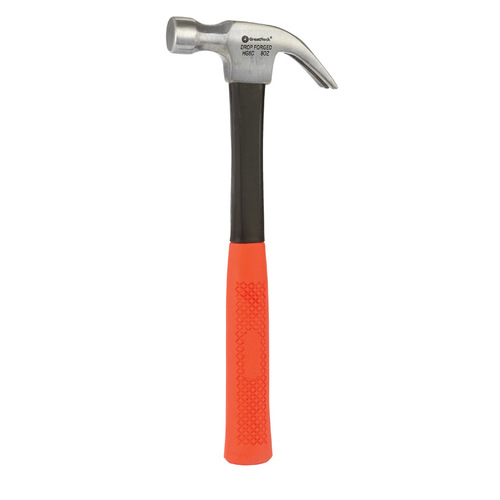 Curved Claw Hammer 8 oz Milled Face Fiberglass Handle