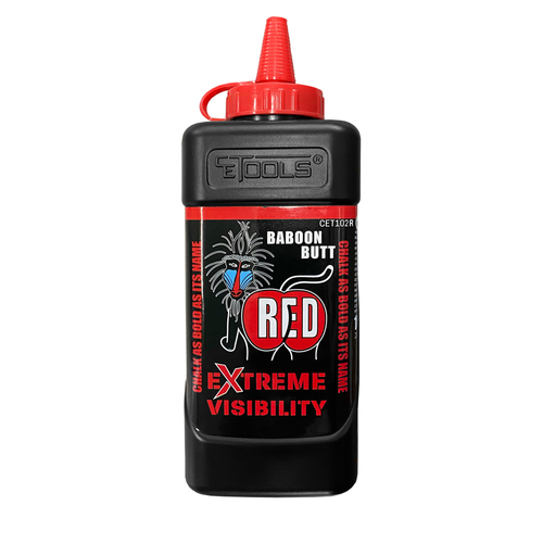 CE Tools CET102R Marking Chalk 10 oz Permanent Extreme Visibility Baboon Butt Red Baboon Butt Red