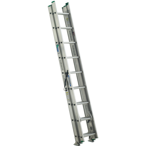 Werner D12243 Extension Ladder 24 ft. H Aluminum Telescoping Type II