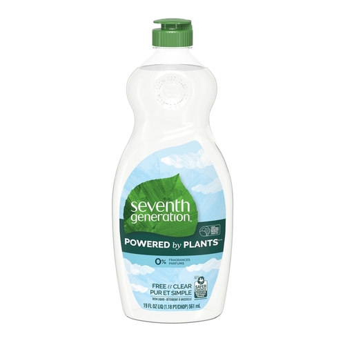 SEVENTH GENERATION 68406240-XCP6 Dish Soap Free & Clear Scent Liquid 19 oz - pack of 6