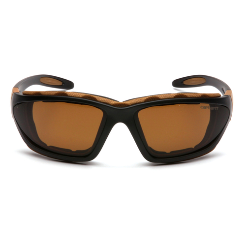 Safety Glasses Carthage Anti-Fog Full-Frame Bronze Lens Black/Tan Frame