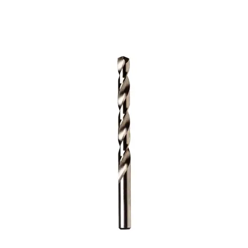 Jobber Drill Bit, 1/8 in Dia, 2-3/4 in OAL, Spiral Flute, 1/8 in Dia Shank, Cylinder Shank Gold Oxide