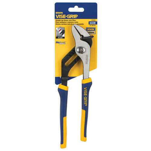 4935321 Groove Joint Plier, 10 in OAL, 2-1/4 in Jaw Opening, Blue/Yellow Handle, Cushion-Grip Handle