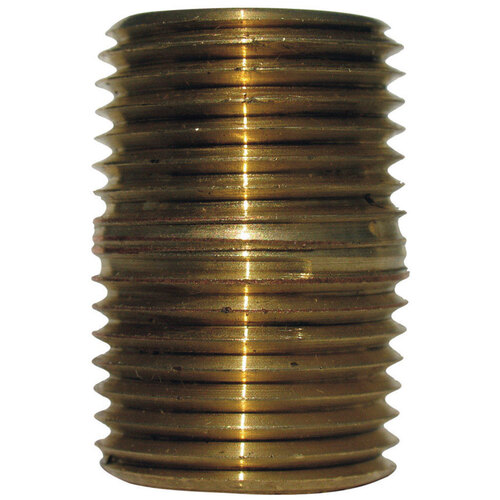 Close Nipple 3/8" MPT Brass