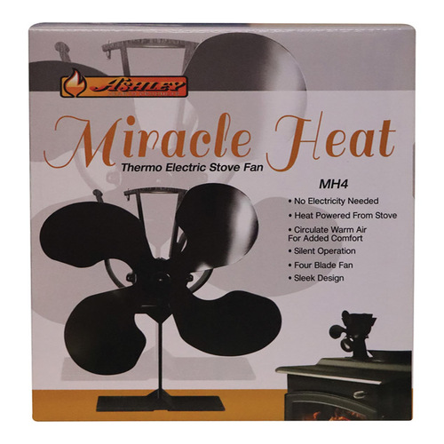 ASHLEY MH4 Miracle Heat MH4 4-Blade Thermoelectric Fan