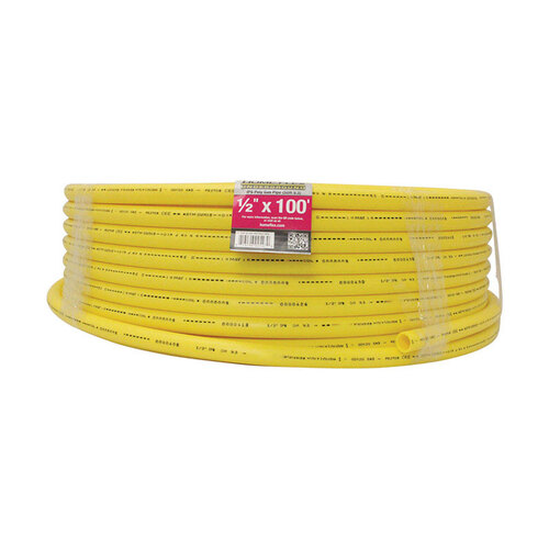 HOME-FLEX 19-0593100 Pipe Polyethylene 1/2" D X 100 ft. L Plain End 90 psi Yellow