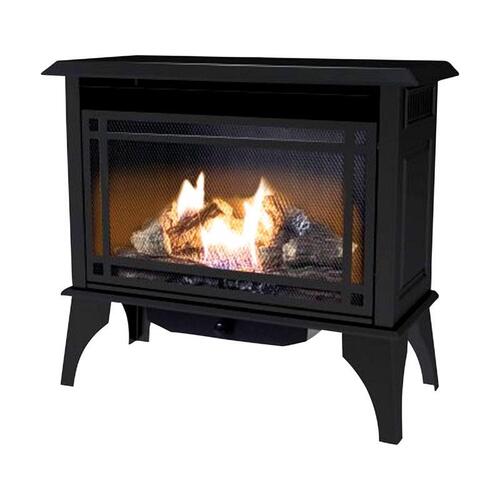 Wall Fireplace Heater 1000 sq ft 30000 BTU Natural Gas/Propane Black