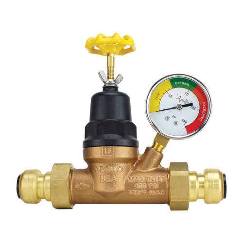 Tectite FSBPRV34WG Water Pressure Regulator with Gauge Apollo 3/4