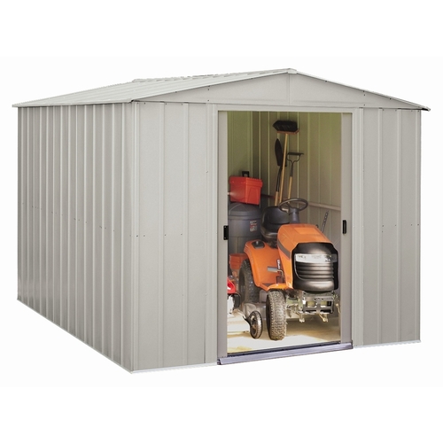 Storage Shed 10 ft. x 10 ft. Gray Galvanized Steel Vertical Gray