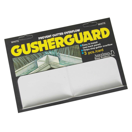 Gusher Guard 3" H X 0.5" W X 9" L White Aluminum K White