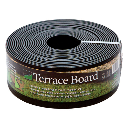 Lawn Edging Terrace Board 40 ft. L X 4" H Plastic Black Black