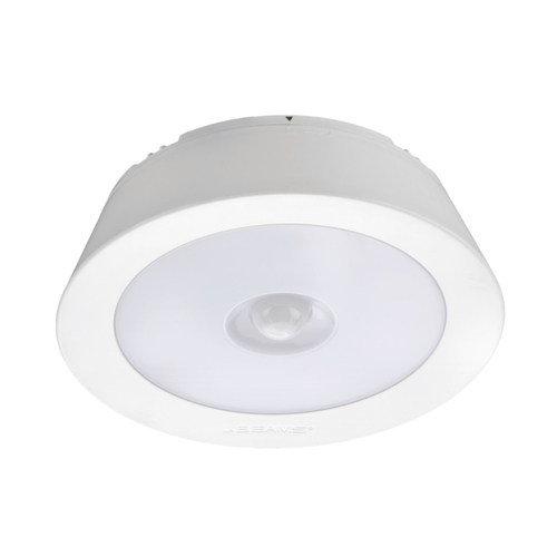 Ceiling Light w/Motion Sensor 1.93" H X 6.3" W X 6.3" L White White