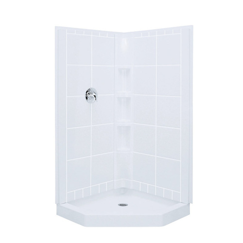 STERLING 72044100-0 Shower Wall Set Intrigue White High Gloss