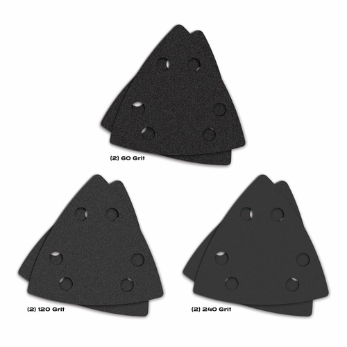 Imperial Blades IBOTSPHV6 Sandpaper Set 31/2" Triangular