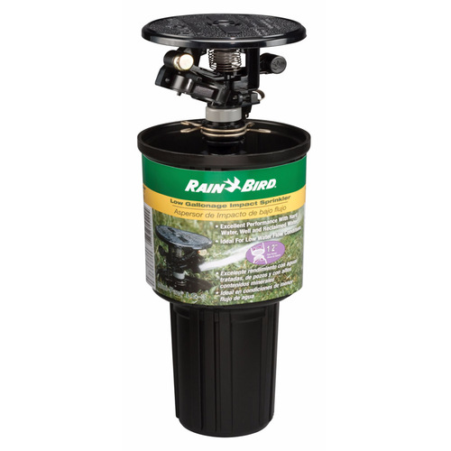 RAIN BIRD MINI-PAW/LG-3 Impulse Sprinkler 3" H Adjustable Black
