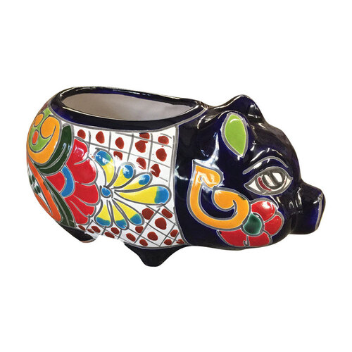 Avera Products APG075060 Planter Talavera 6" H X 9" W Ceramic Talavera Multicolored Multicolored