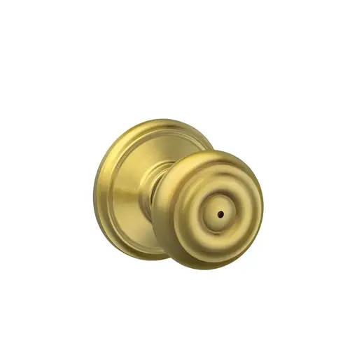 F40 Georgian Knob Privacy Lock in Vis Pack Satin Brass