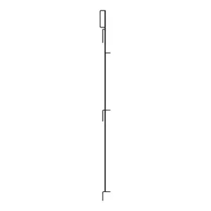 Origin Point Brands 44 in. H X 1.8 ft. L Black Steel Fence Post Origin Point Brands 44 in. H X 1.8 ft. L Black Steel Fence Post