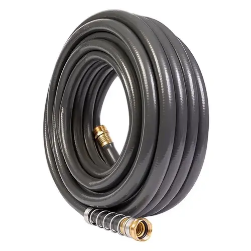 Garden Hose Flexogen 5/8" D X 50 ft. L Heavy Duty Premium Grade Black Black