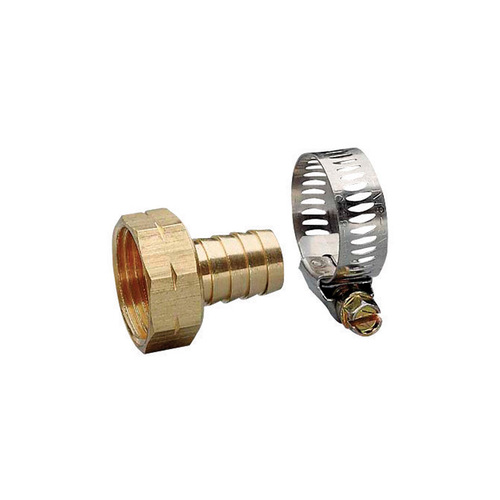 Hose Repair Coupler, 5/8 in, Female, Brass, For: 5/8 in Garden Hose - pack of 10