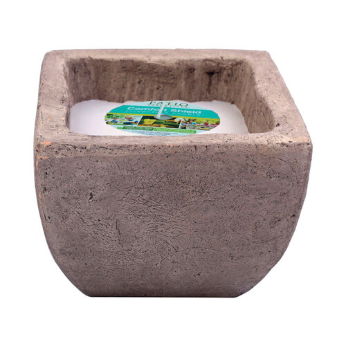 Patio Essentials 20282 Citronella Candle with Holder Stone For Mosquitoes/Other Flying Insects 6 oz