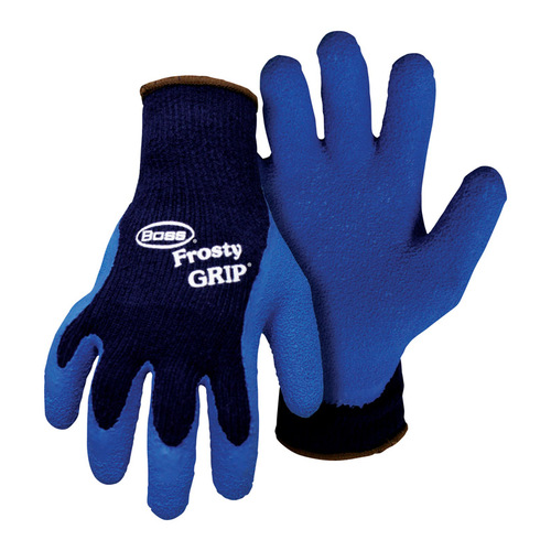 Boss 8439X Frosty GRIP Protective Gloves, XL, Knit Wrist Cuff, Acrylic Glove, Blue