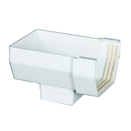 Amerimax T0509 Gutter Outlet 3.5" H X 5" W X 9" L White Vinyl K White