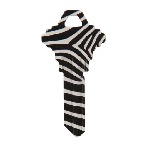 Universal Key Blank Wackey Zebra House/Office Single - pack of 6