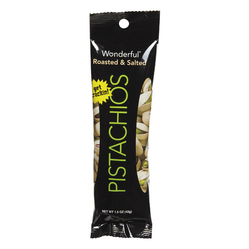 Wonderful 665704-XCP12 Pistachios Roasted and Salted 1.5 oz Pegged - pack of 12