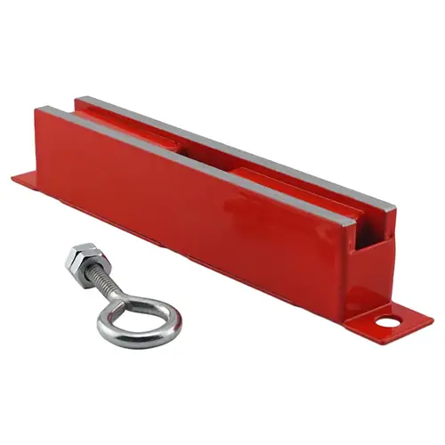 Latch Magnet 5" L X .75" W Red 100 lb. pull Zinc