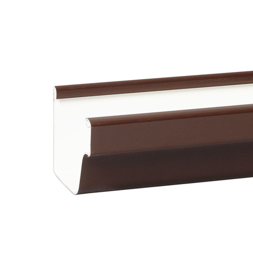 Amerimax M1573 Gutter 5" W X 120" L Brown Vinyl K Brown