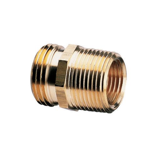 Gilmour 877054-1002 Hose Connector 3/4" Brass Threaded Double Male
