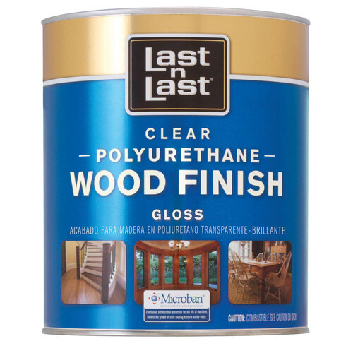 Last N Last 53004XCP6 Polyurethane Wood Finish Gloss Clear 1 qt Clear