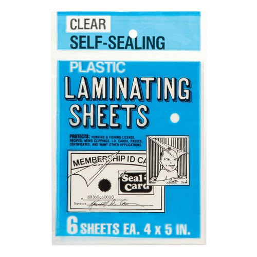 Seal-A-Card 64521 Laminating Sheets Books and Stationery Plastic Clear