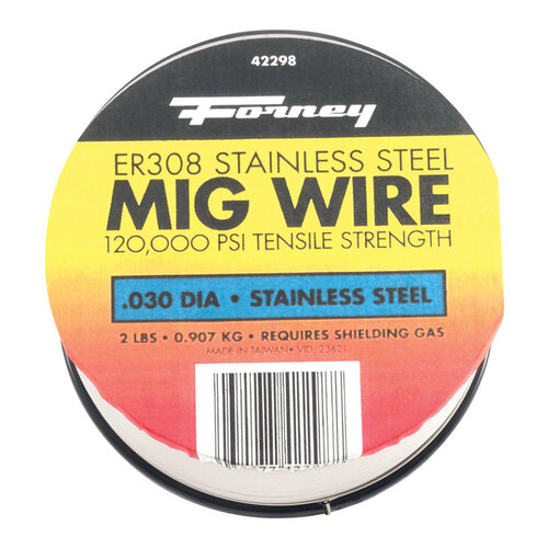 MIG Welding Wire, 0.03 in Dia, Stainless Steel