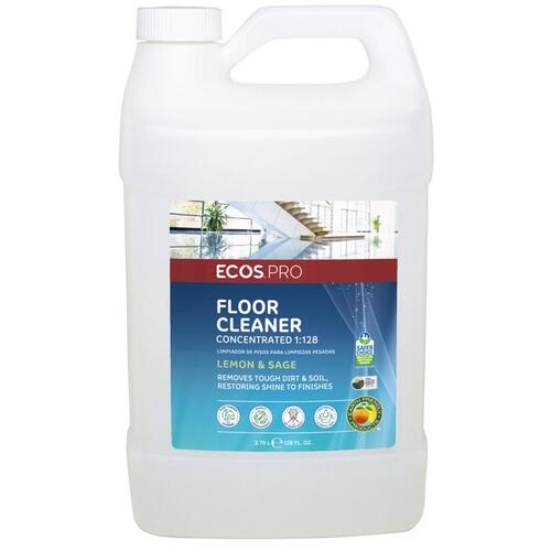 Floor Cleaner Lemon Sage Scent Liquid 128 oz - pack of 4