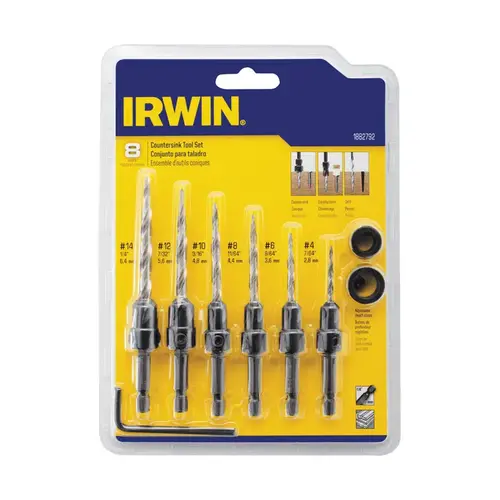 8-Piece Wood Countersink Bit Set