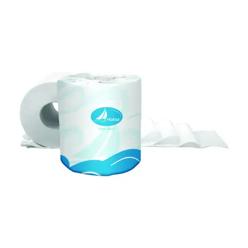 Embossed Bath Tissue, 4 in W x 4 in L per Sheet, 2-Ply, 550 Sheets/RL, 80 RL/CA White