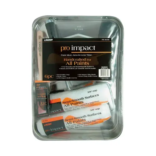 Paint Tray Set Pro Impact Metal 9" W X 9" L Silver