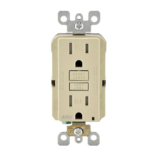 AFCI Outlet SmartlockPro 15 amps 125 V Ivory 5-15R Ivory