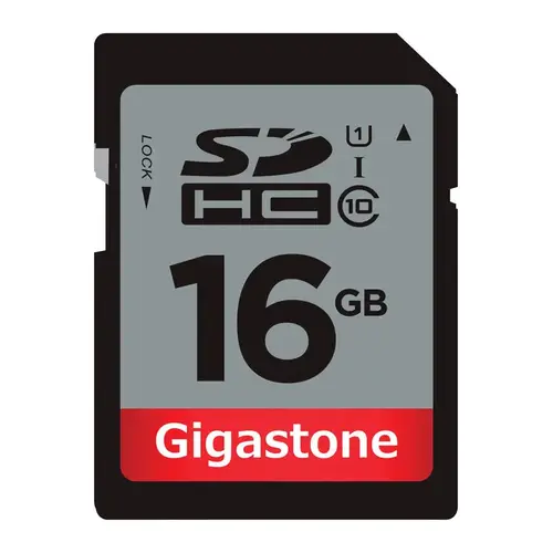 Gigastone GS-SDHCU116G-R Prime Series 16 GB SDHC Card Black