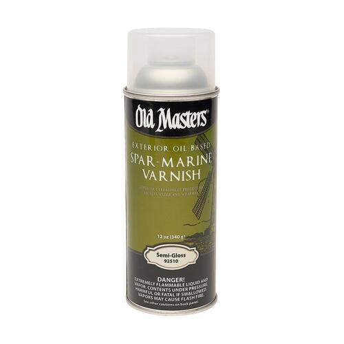 Old Masters 92510 Marine Spar Varnish Spray SemiGloss Clear OilBased